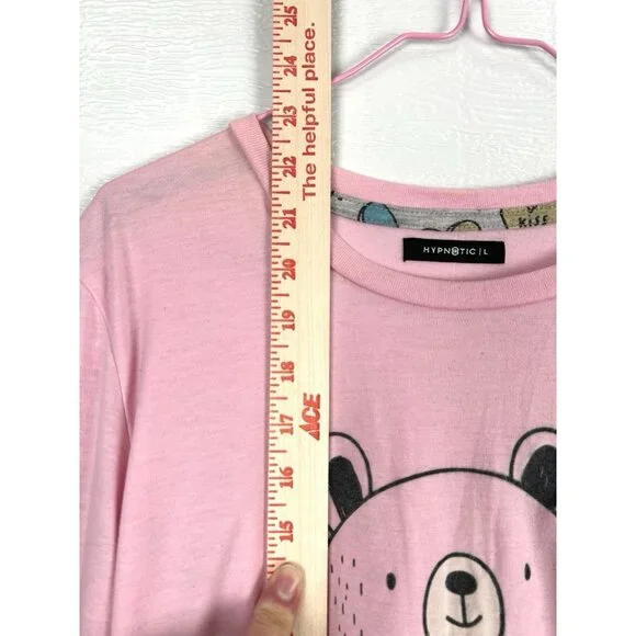 LADIES LONG SLEEVE Pink  T-SHIRT WITH HEAR DESIGN SIZE Large - Picture 6 of 16